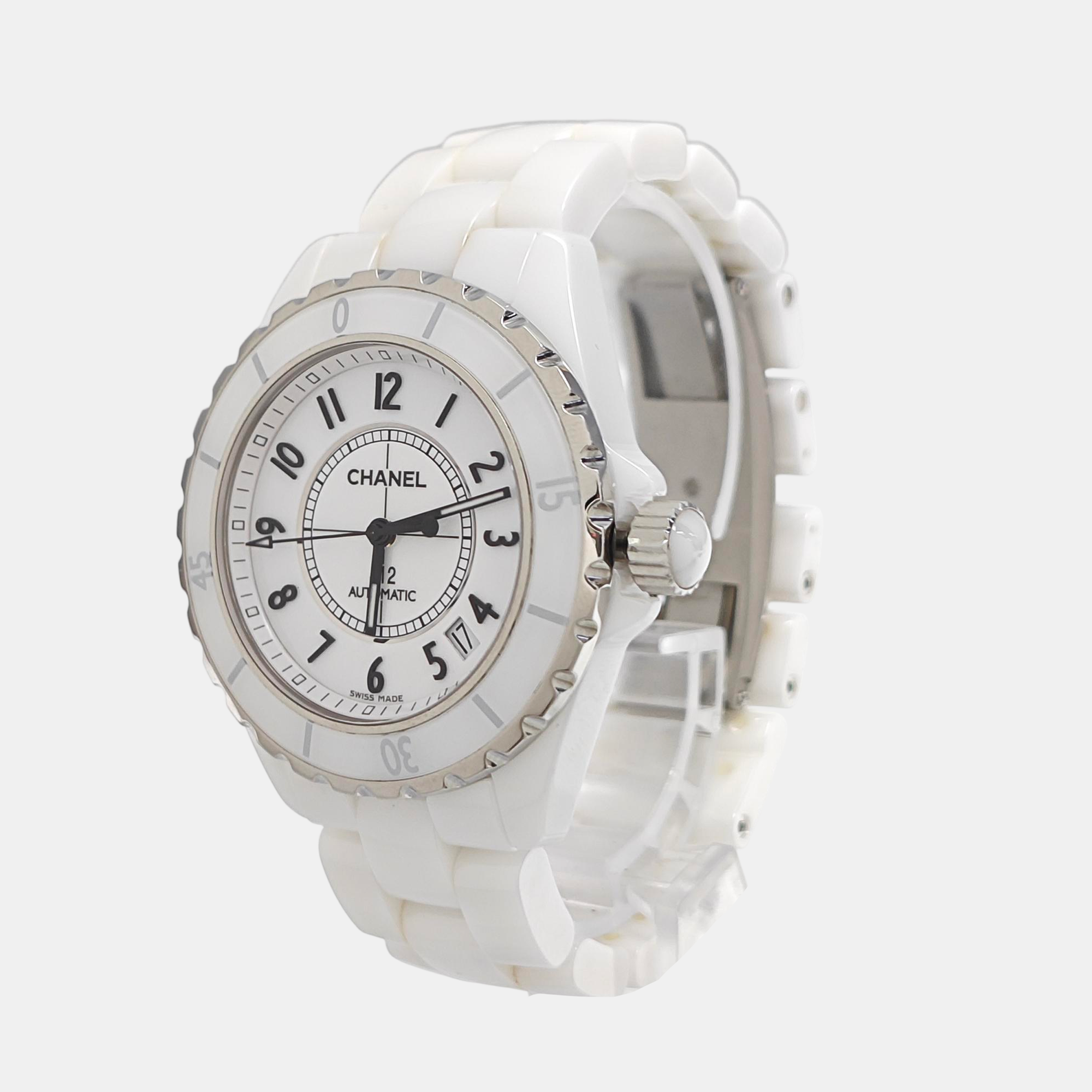 J12 38mm White Automatic Watch