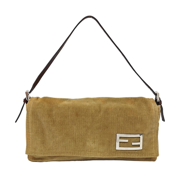 Bolso de mano de pana beige