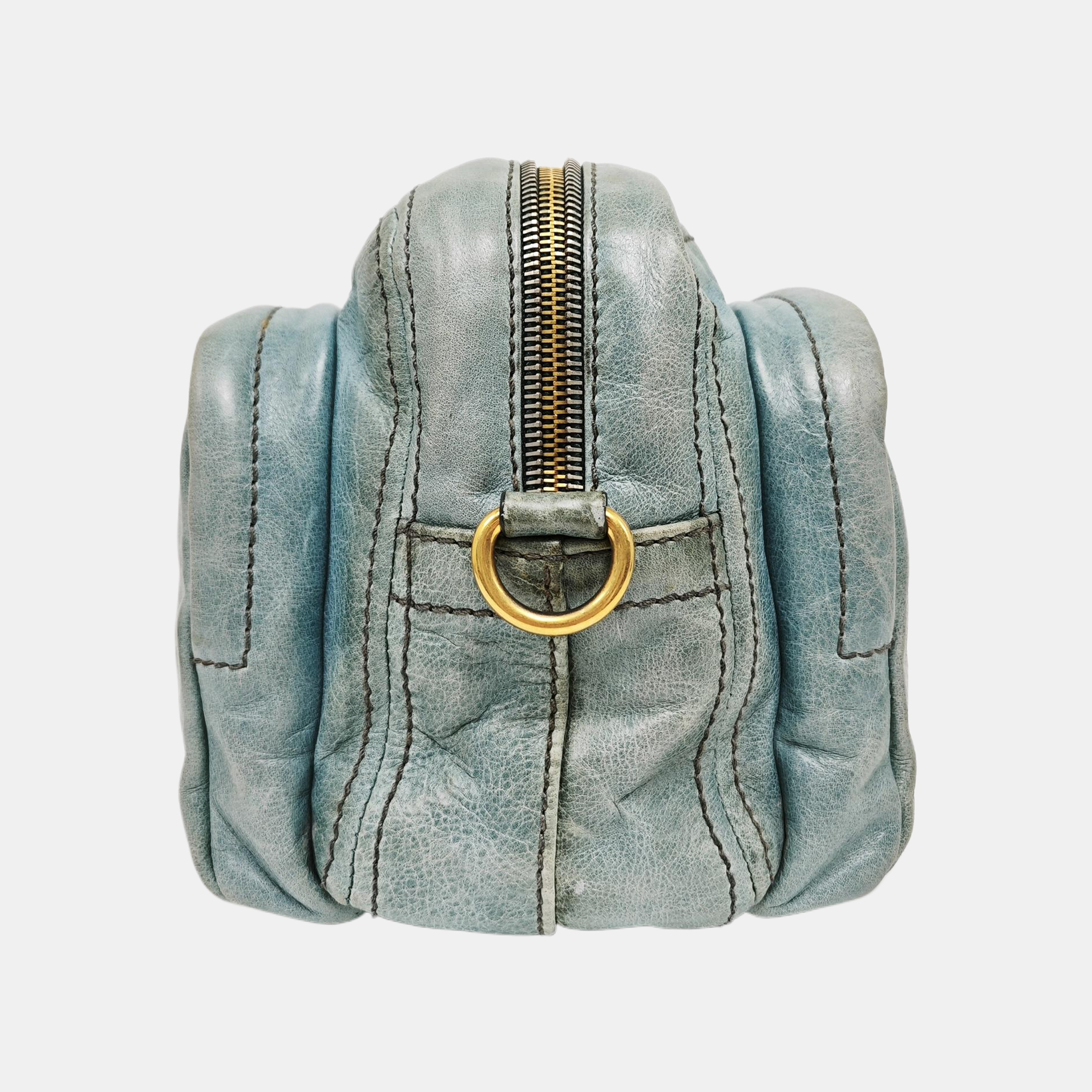 Calfskin Shoulder Bag Blue