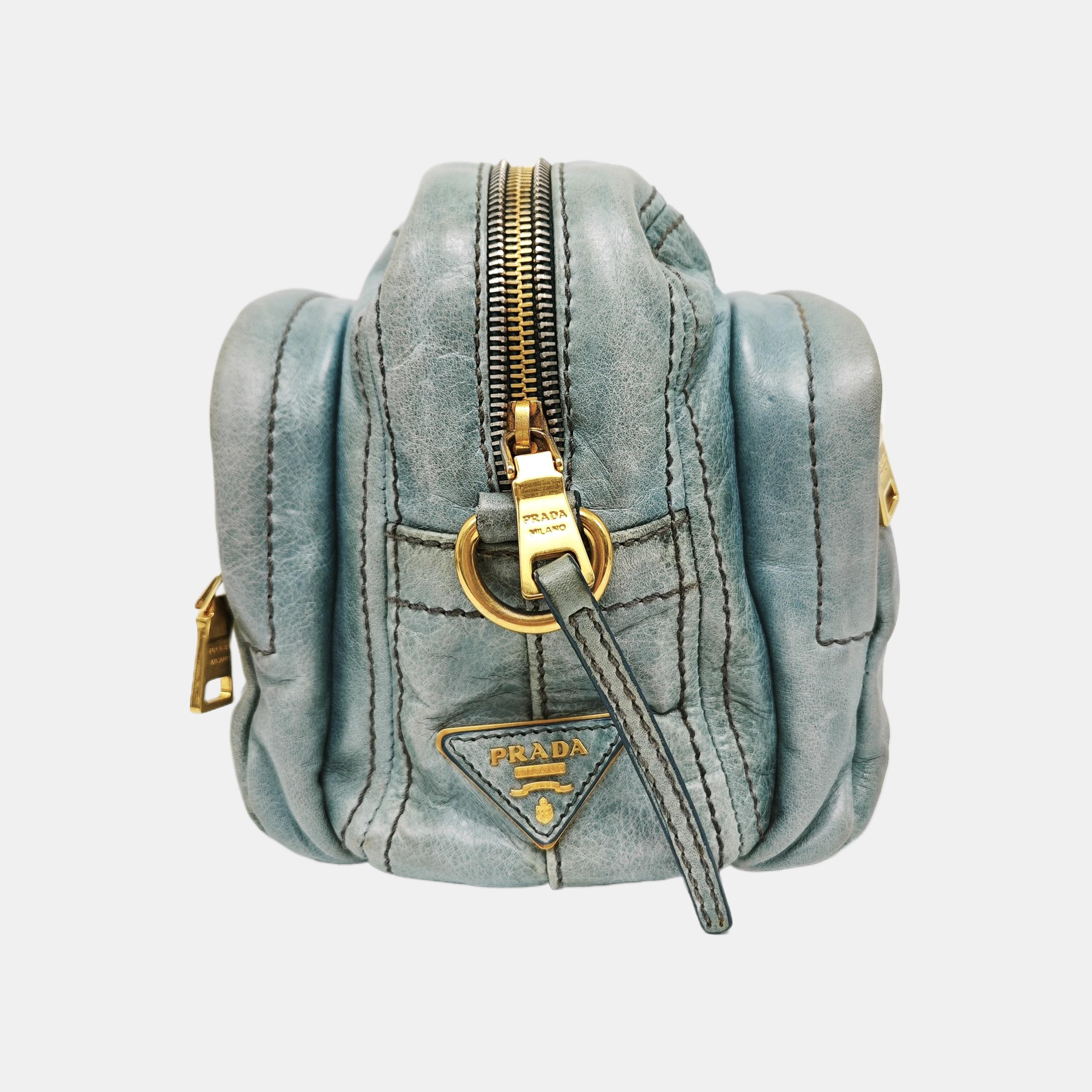 Calfskin Shoulder Bag Blue