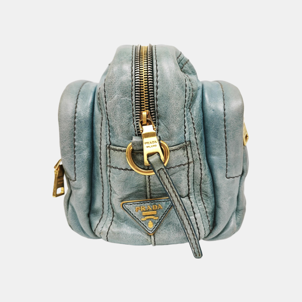 Calfskin Shoulder Bag Blue