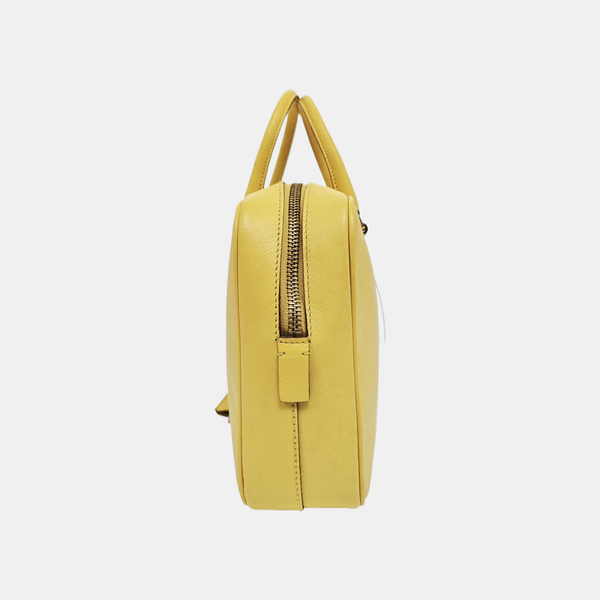 Calfskin Top Handle Bag Yellow