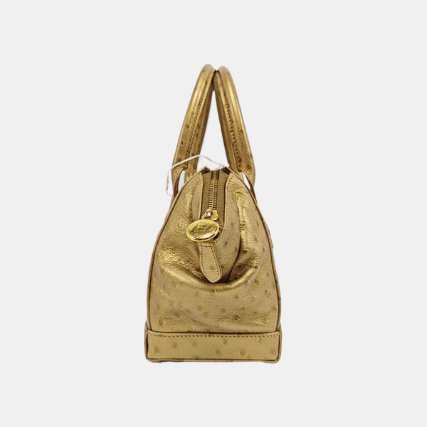 Leather Shoulder Bag Gold
