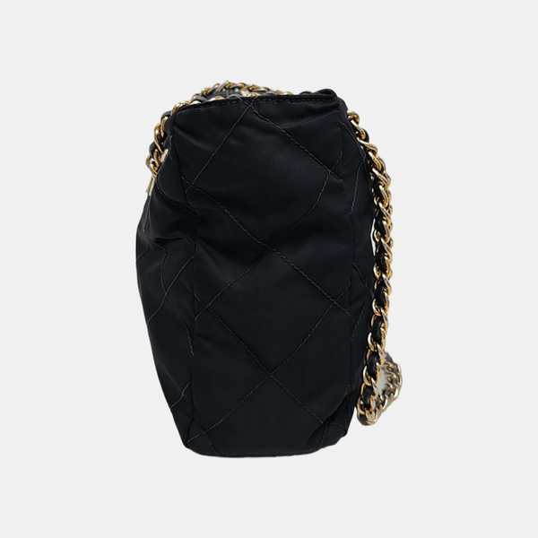 Nylon Quilted Nylon Black