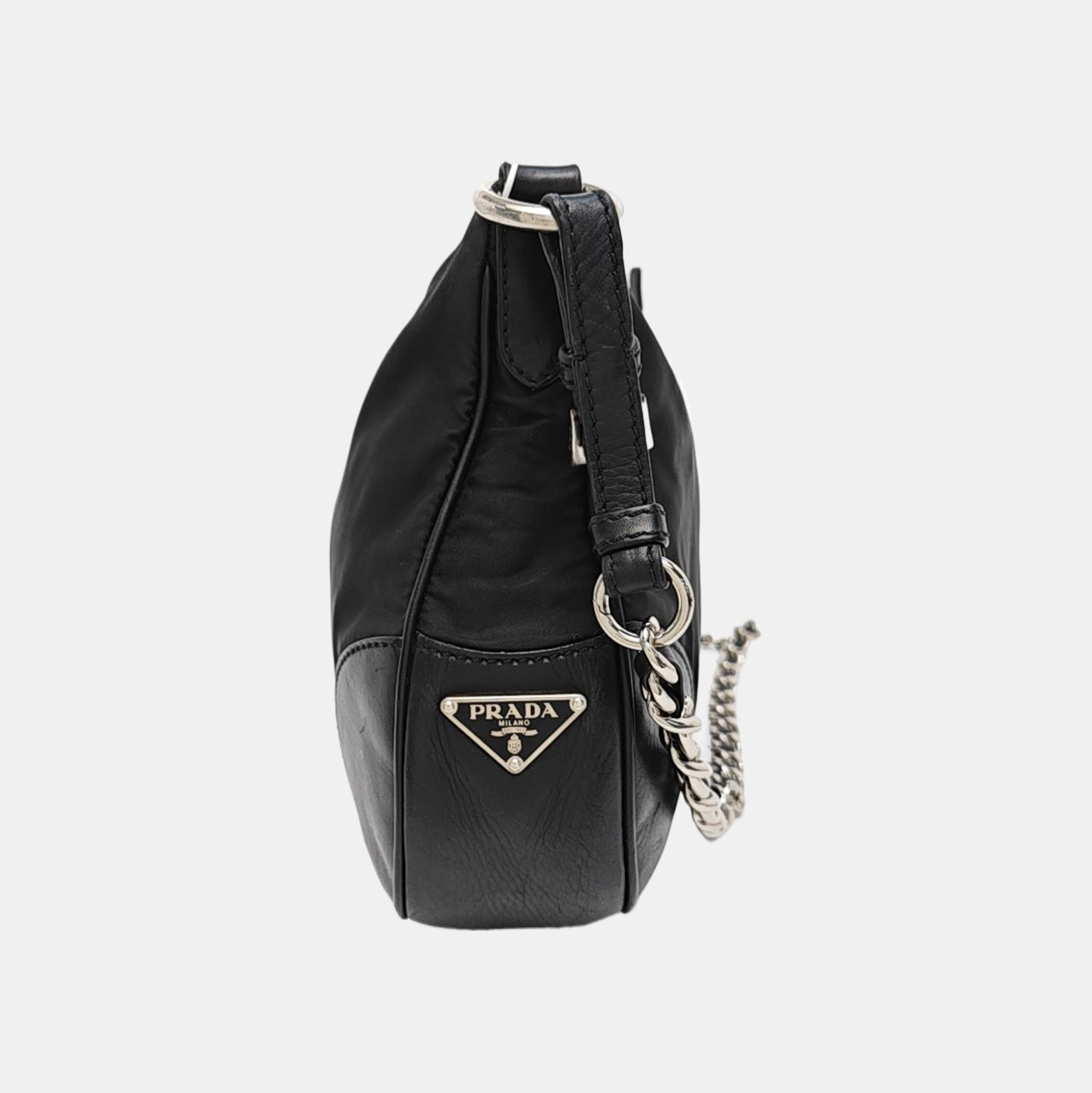 Nylon Shoulder Bag Black