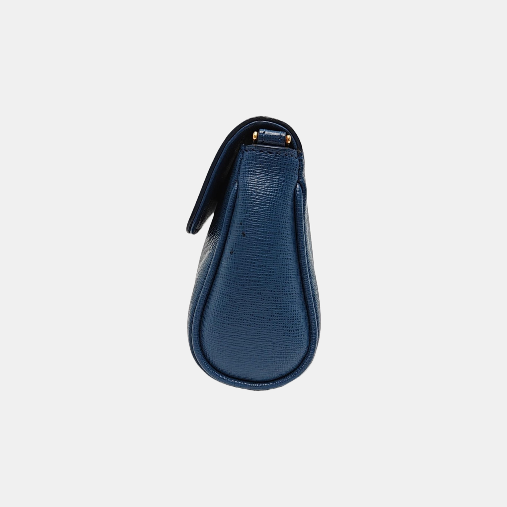 Calfskin Shoulder Bag Blue