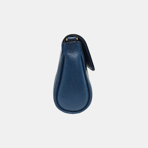 Calfskin Shoulder Bag Blue