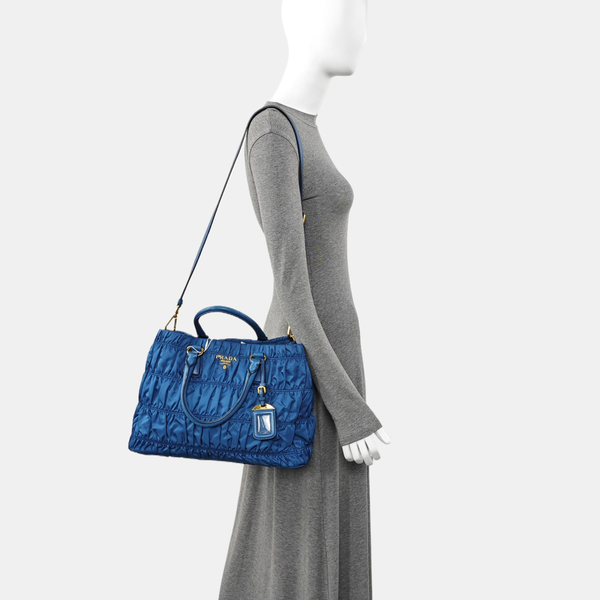 Gaufre Quilted Nylon Blue