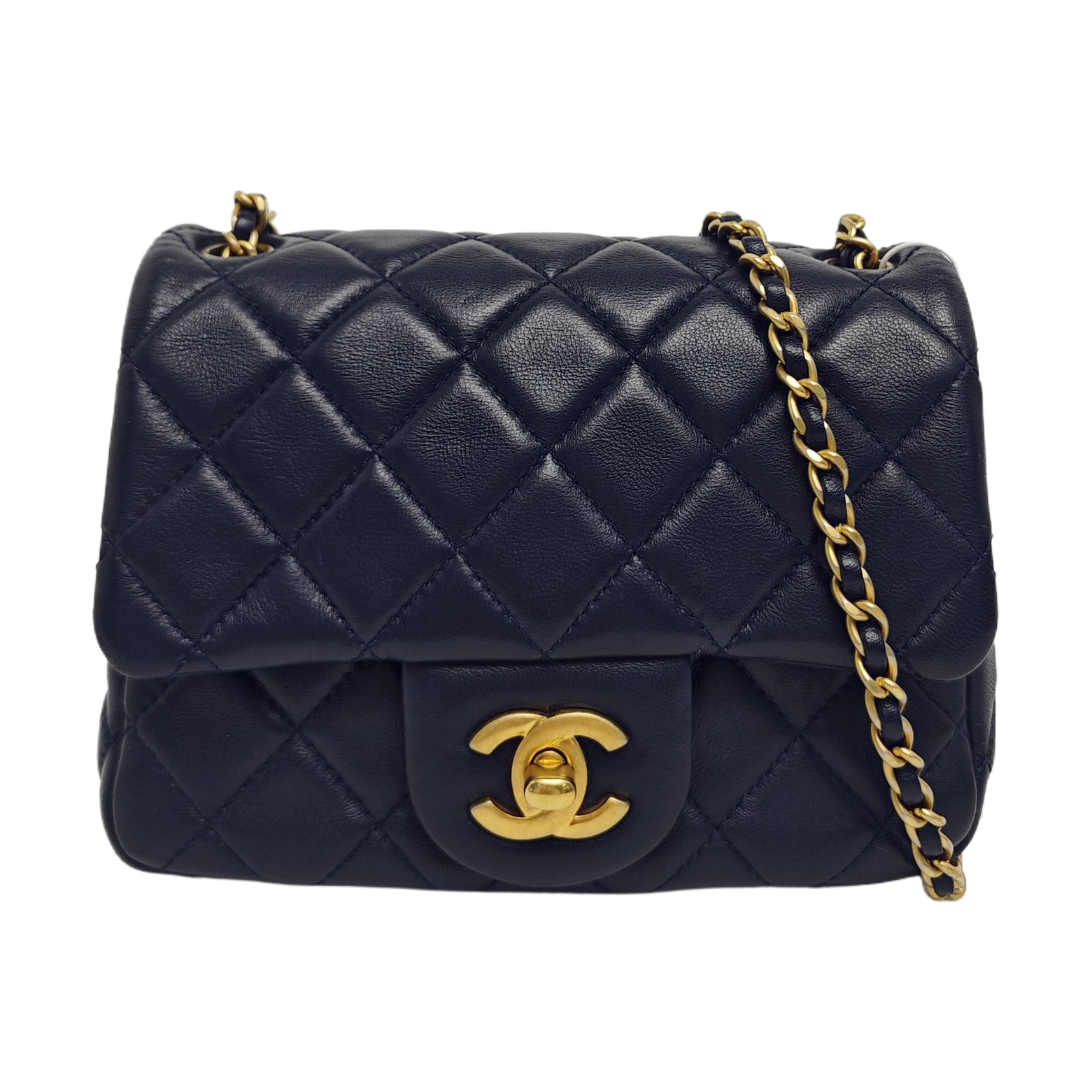 CLASSIC FLAP Mini Quilted Lambskin Blue