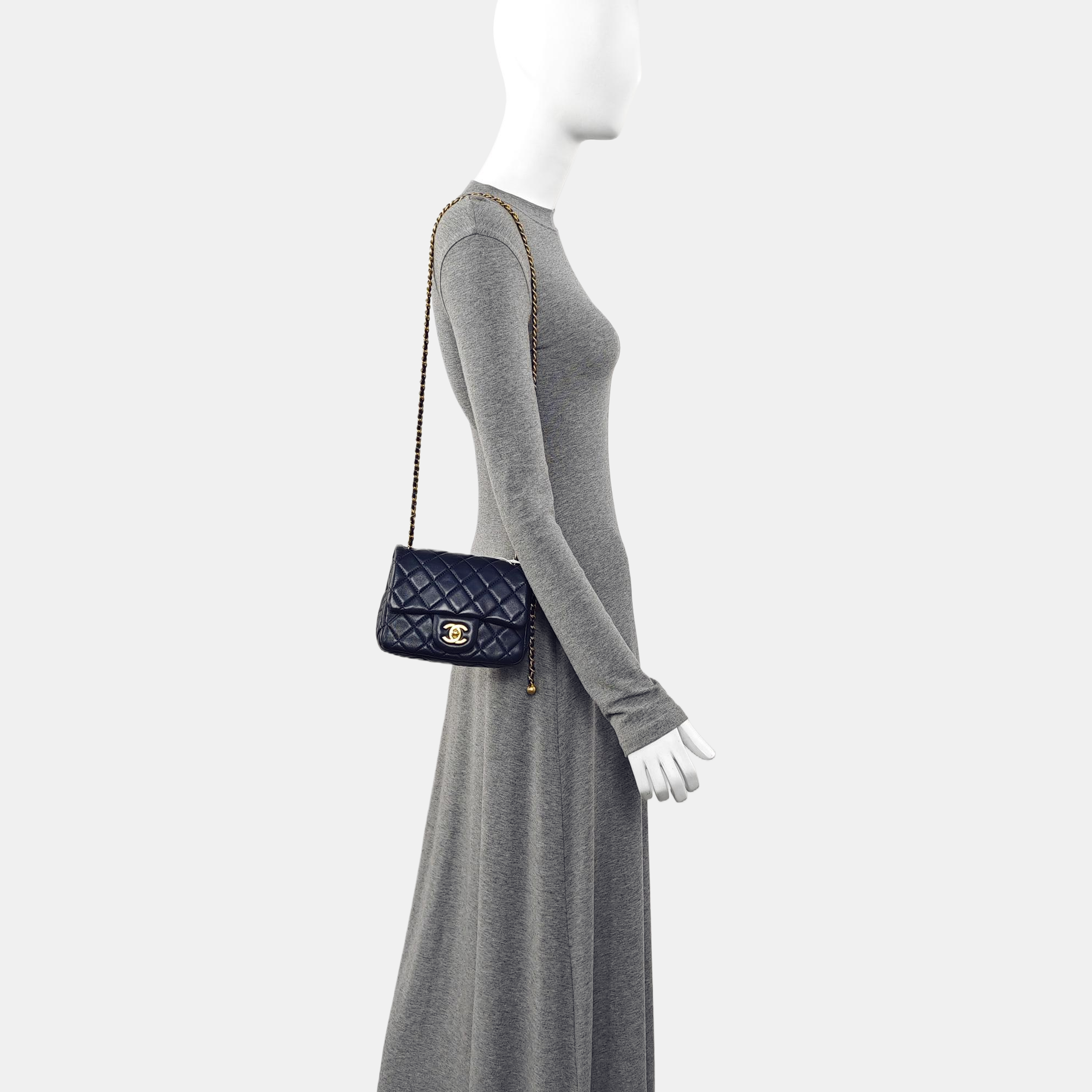 CLASSIC FLAP Mini Quilted Lambskin Blue