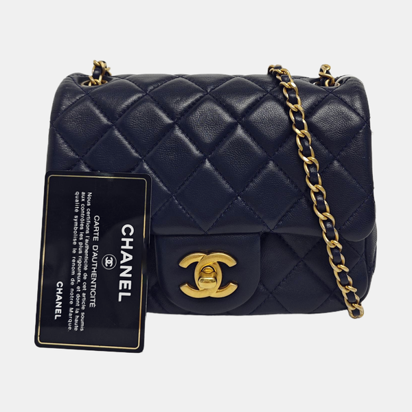 CLASSIC FLAP Mini Quilted Lambskin Blue