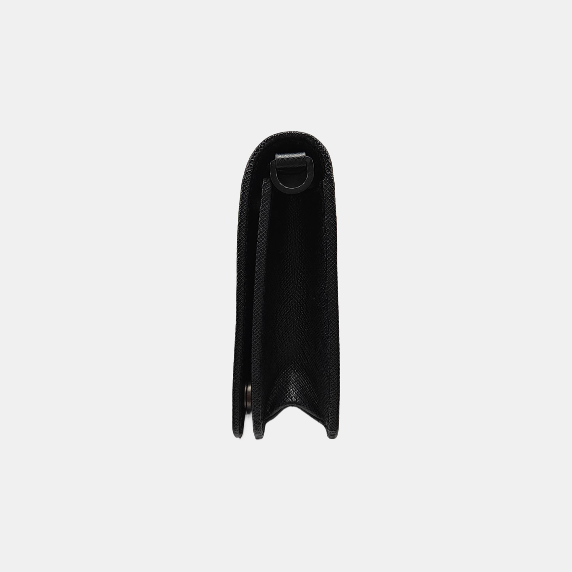 Saffiano Calfskin Shoulder Bag Mini Black