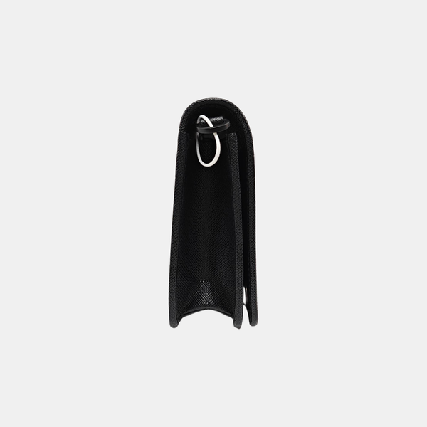 Saffiano Calfskin Shoulder Bag Mini Black