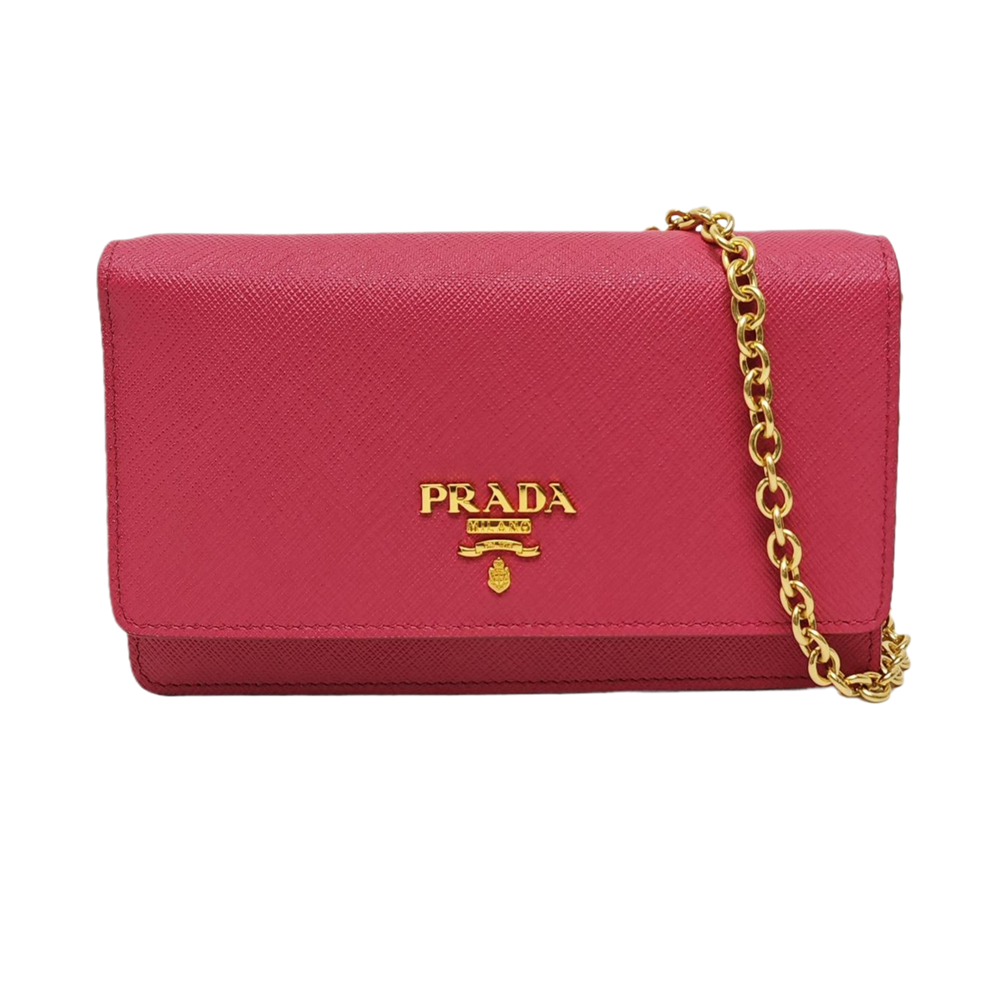 Saffiano Calfskin Shoulder Bag Red