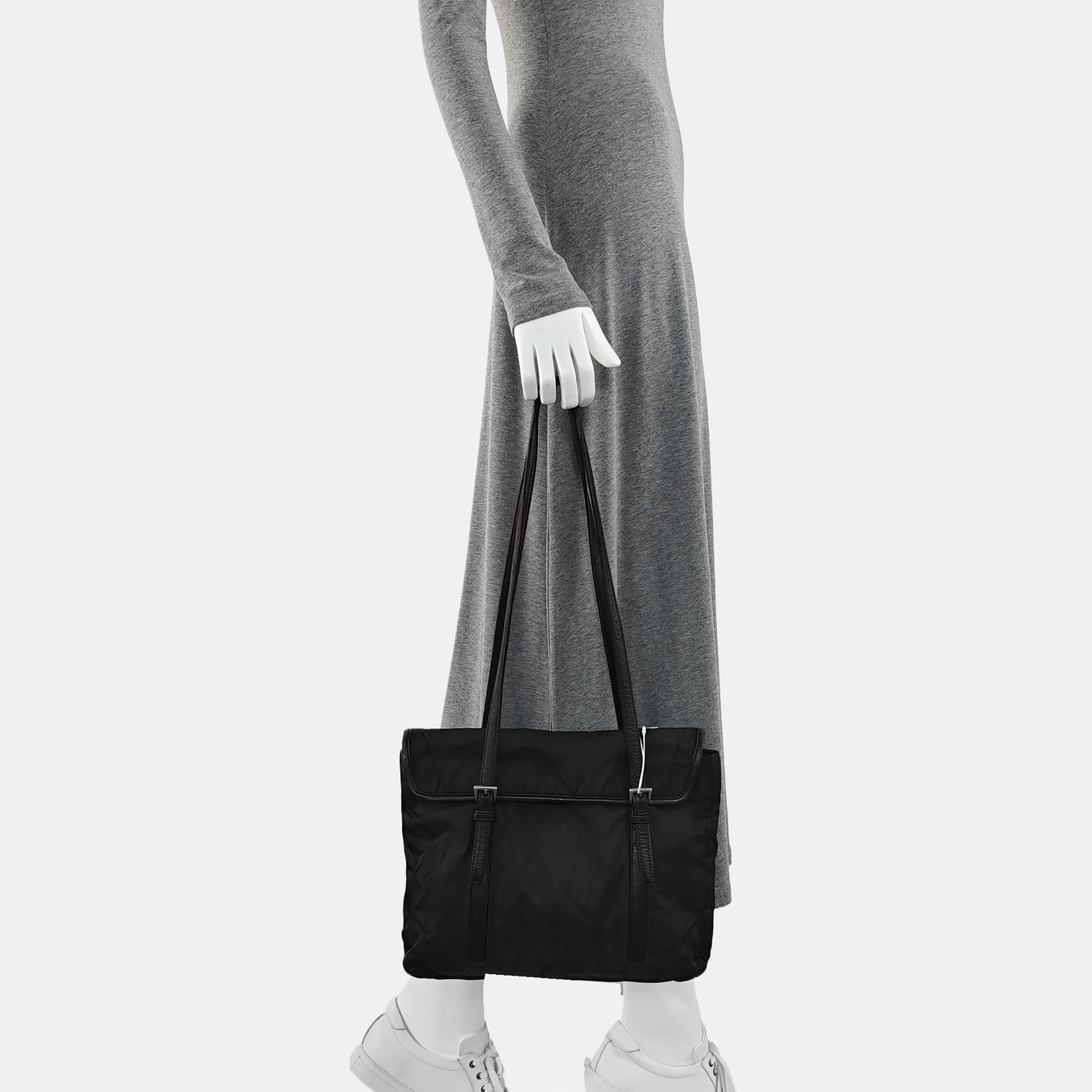 Nylon Tote Bag Brown