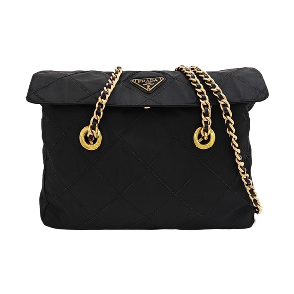 Nylon Quilted Nylon Black