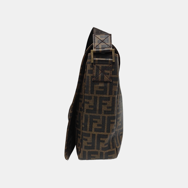 Monogram Coated Canvas Crossbody Bag Brown