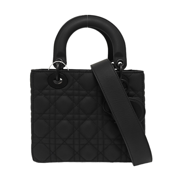Lady Dior Small Cannage Calfskin Black