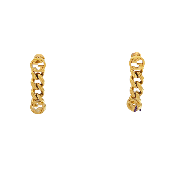 Pendientes GG Running de metal dorado