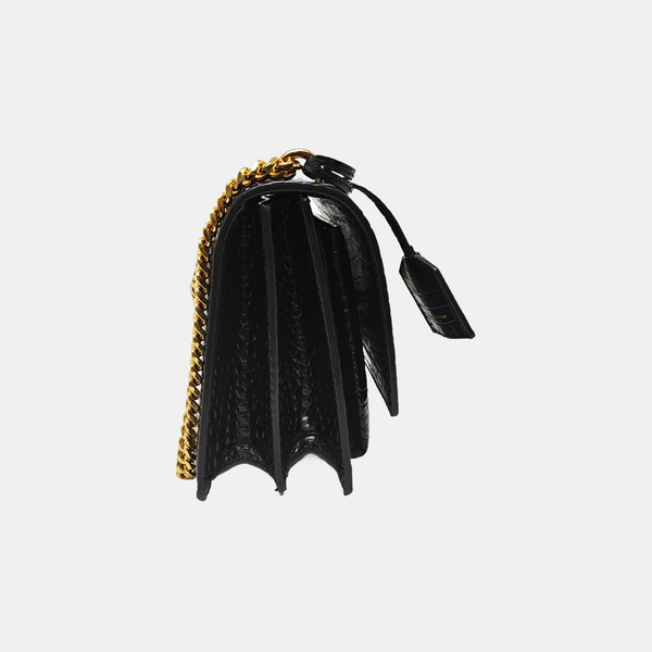 SUNSET Medium Calfskin Black
