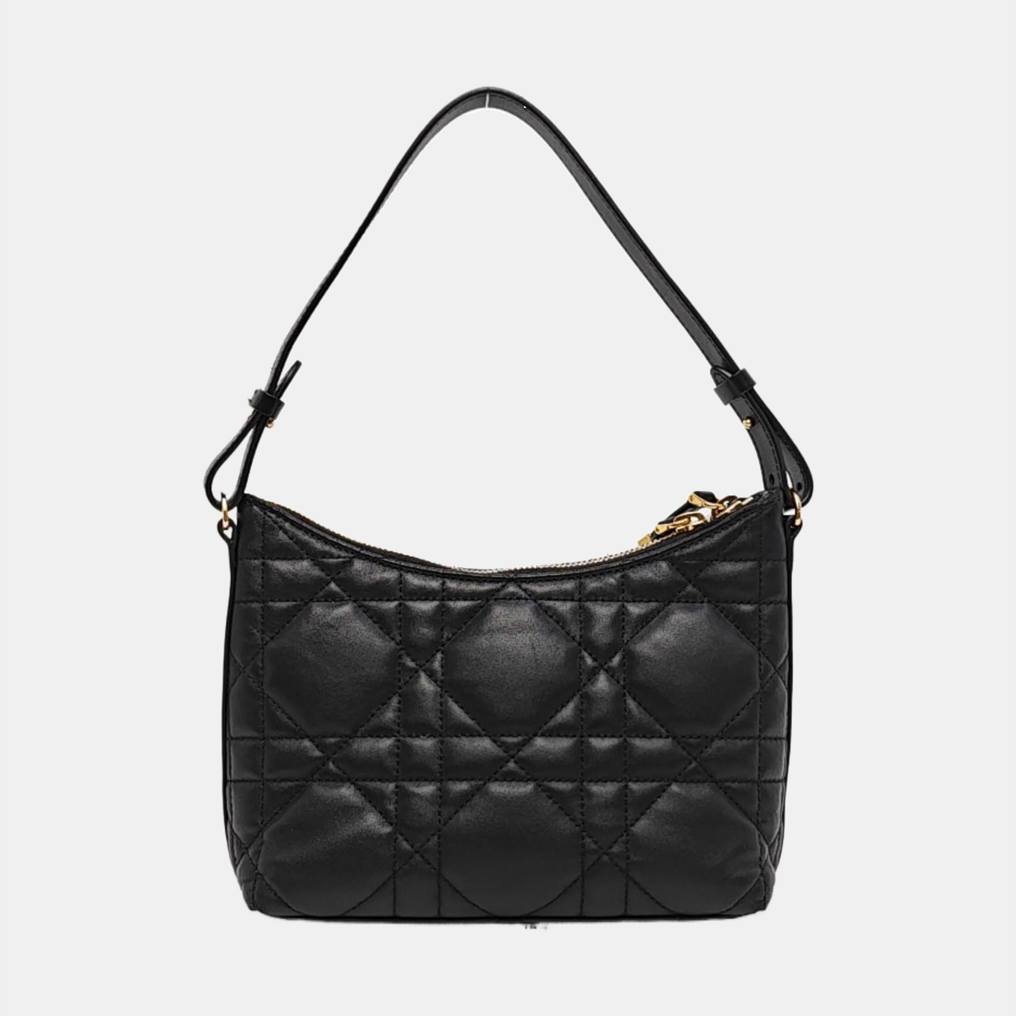Miss Caro Mini Cannage Lambskin Black
