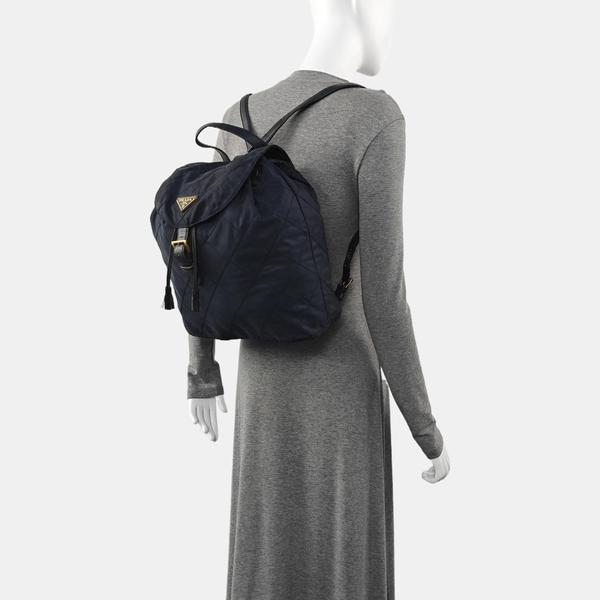 Vela Quilted Nylon Blue