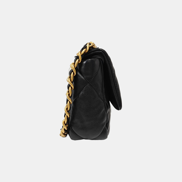 CHANEL 19 Small Quilted Lambskin Black
