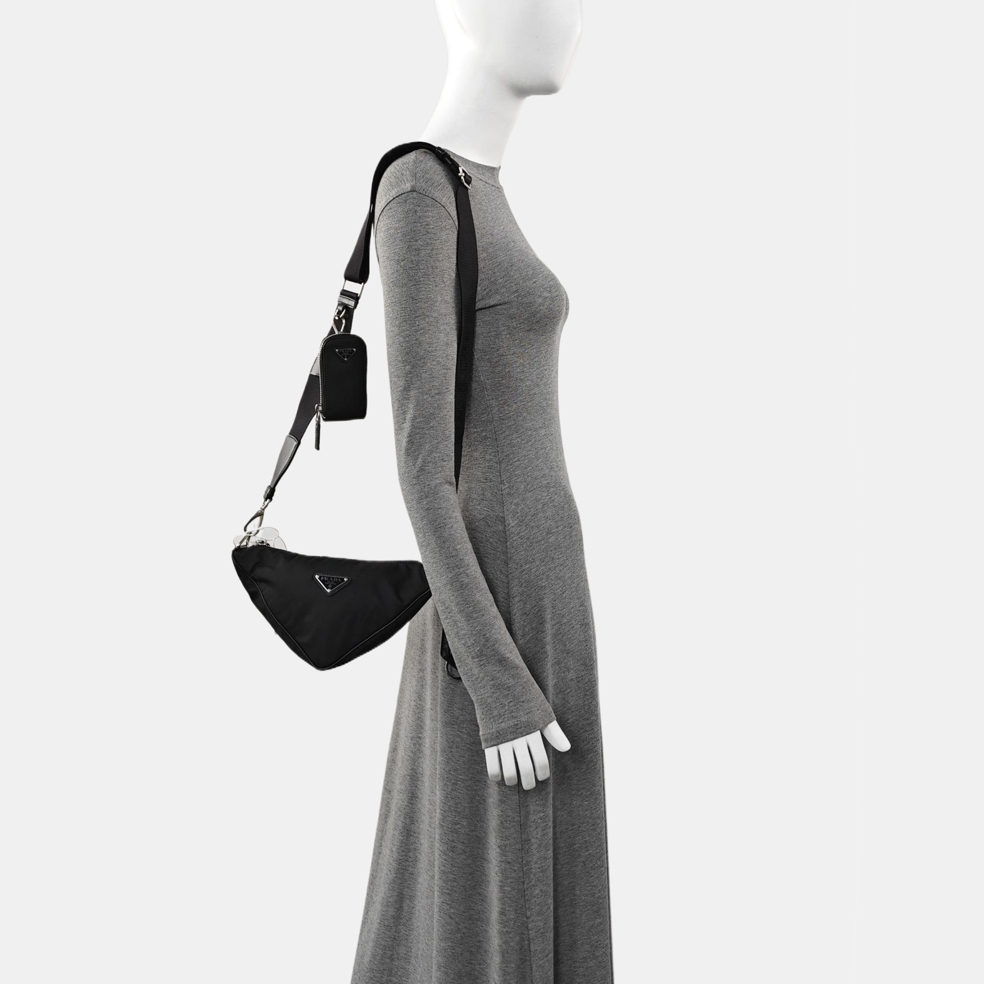 Nylon Shoulder Bag Black