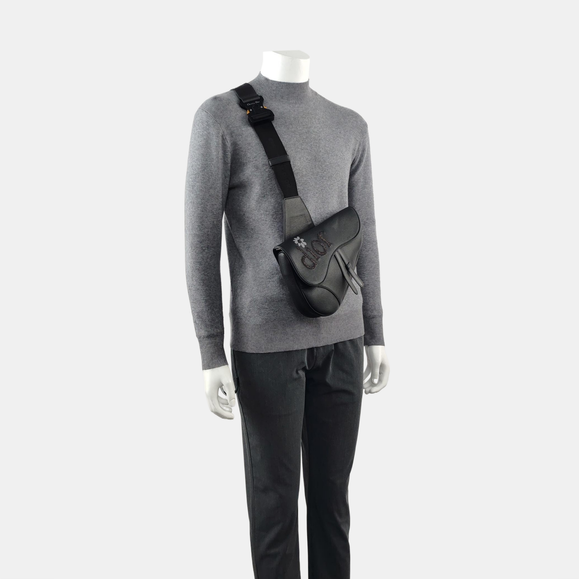Dior By Erl Medium Calfskin Black