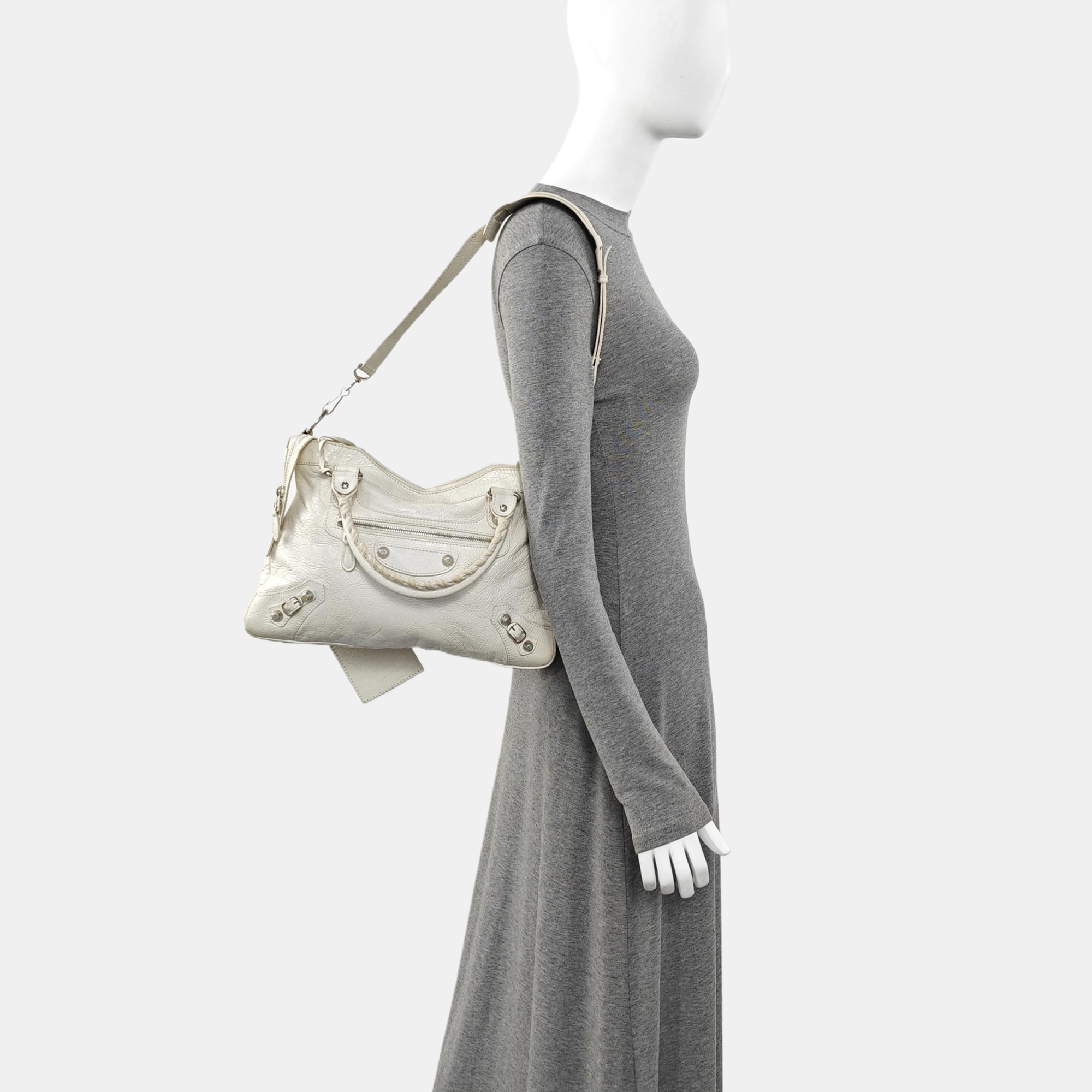 Classic City Small Lambskin White