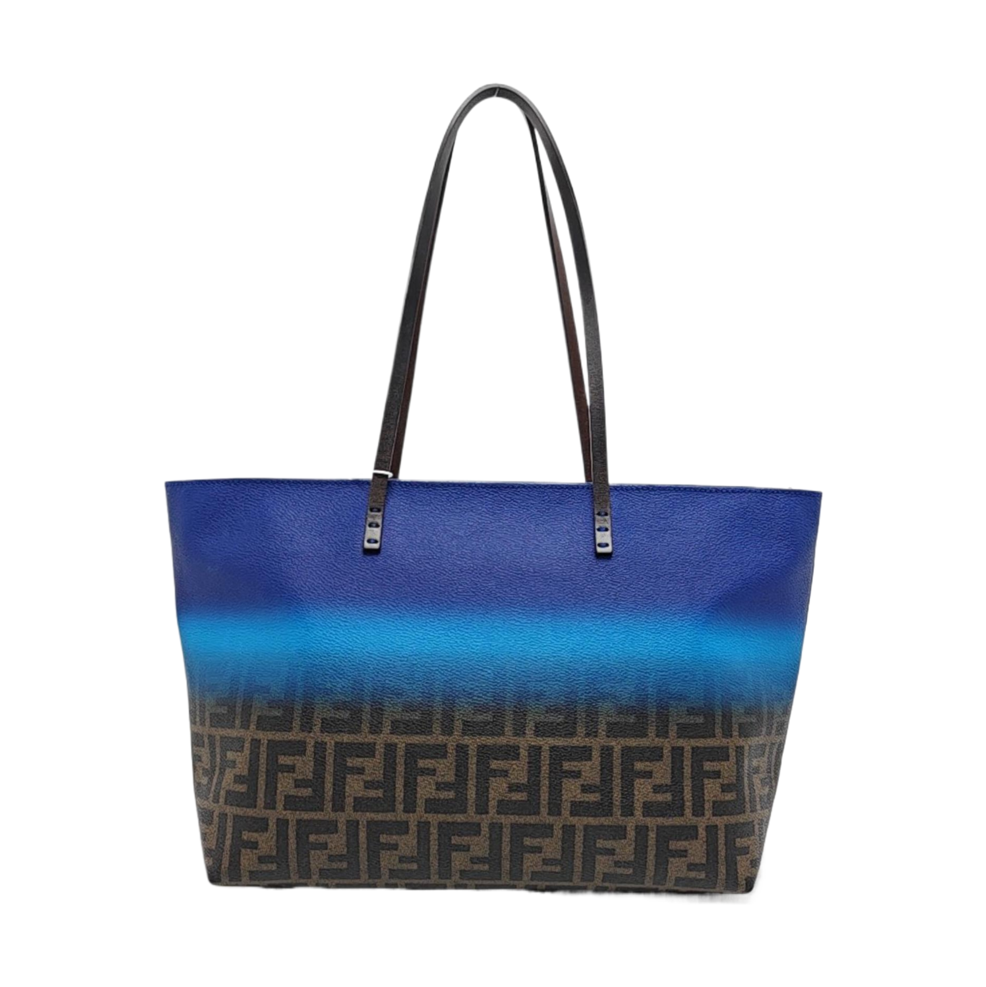 Coated Canvas Tote Bag Blue