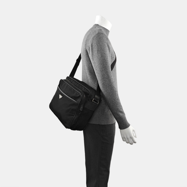 Nylon Shoulder Bag Black