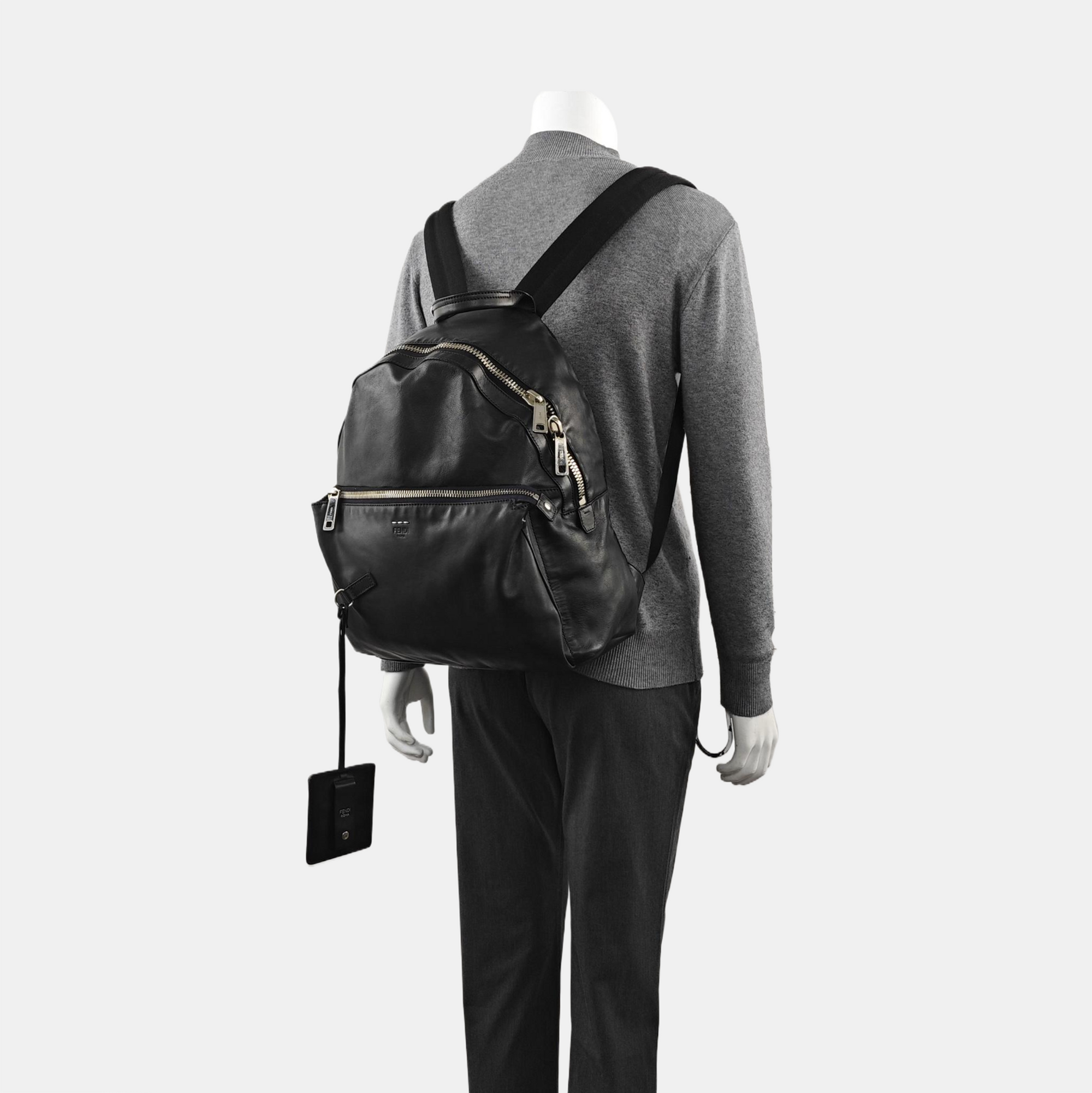 Calfskin Backpack Black