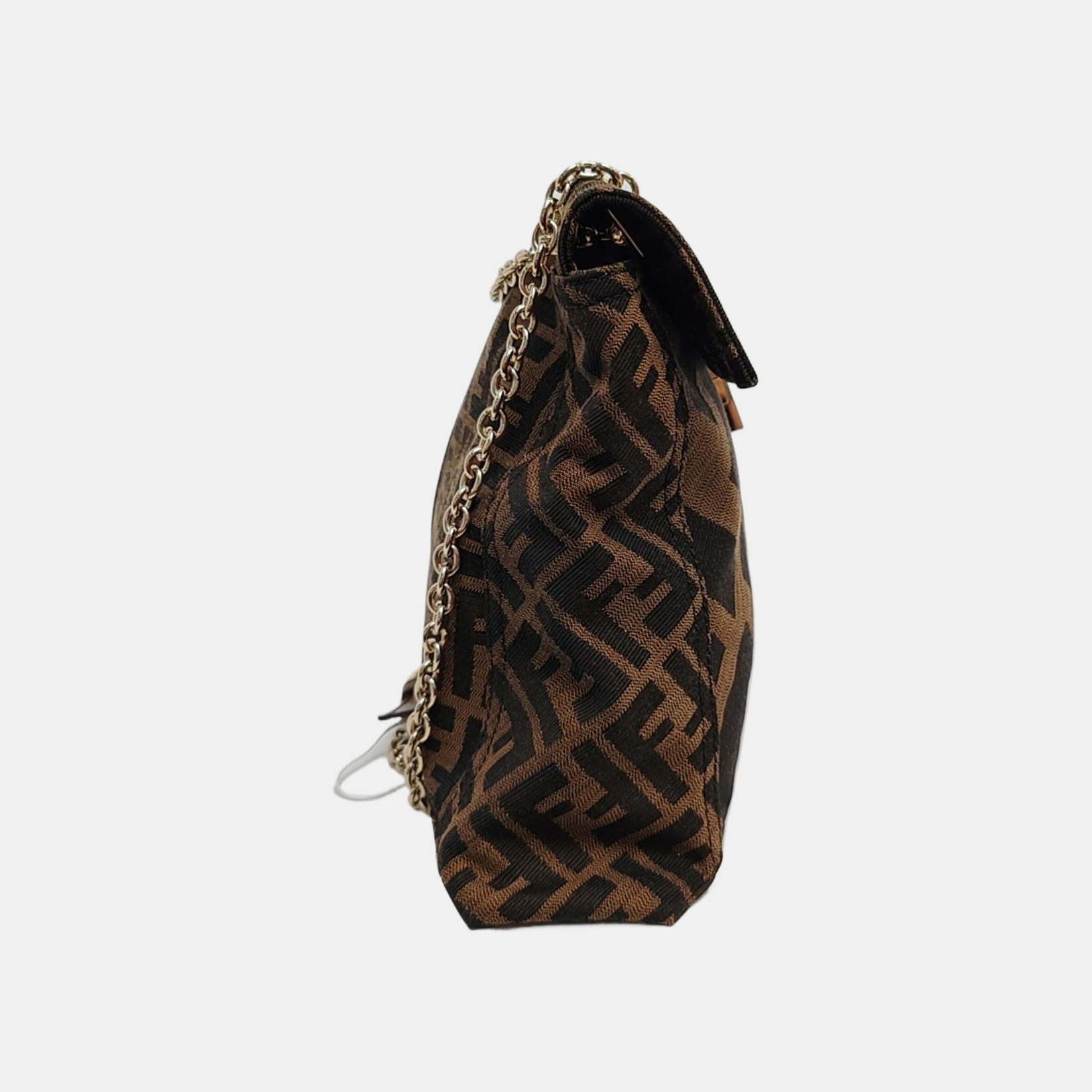 Quilted Canvas Shoulder Bag Brown