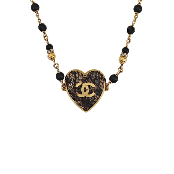 Authenticated pre-owned  Gold-tone Metal Synthetic Crystal Gold Necklace - Necklace at Looply
