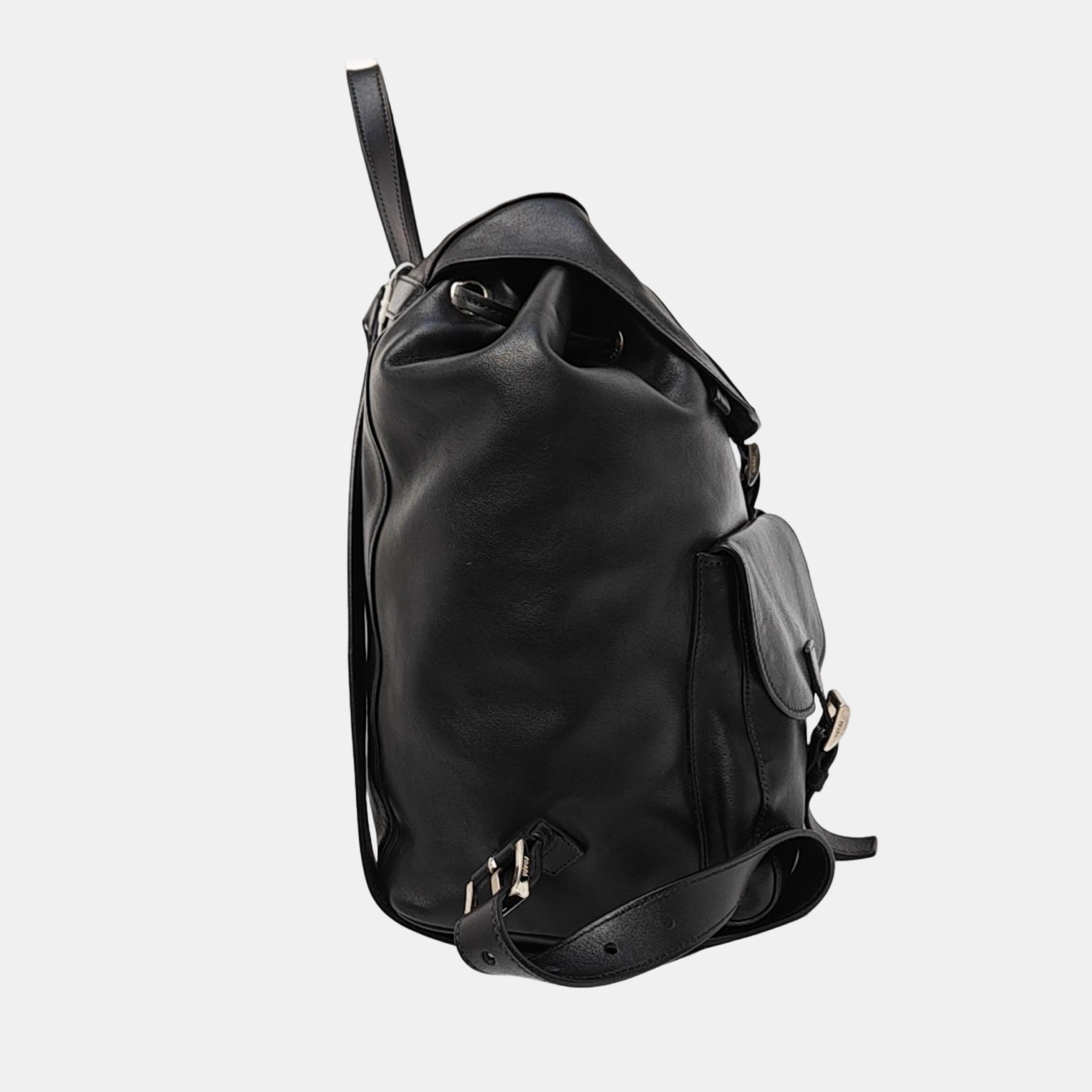 Calfskin Backpack Medium Black