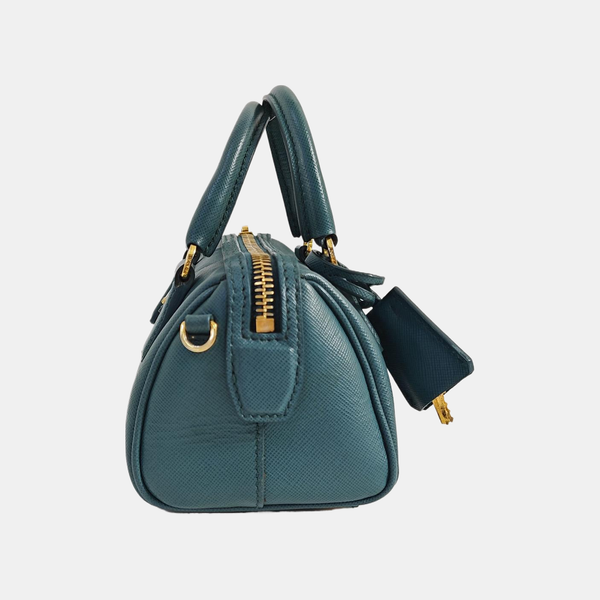Saffiano Calfskin Shoulder Bag Green