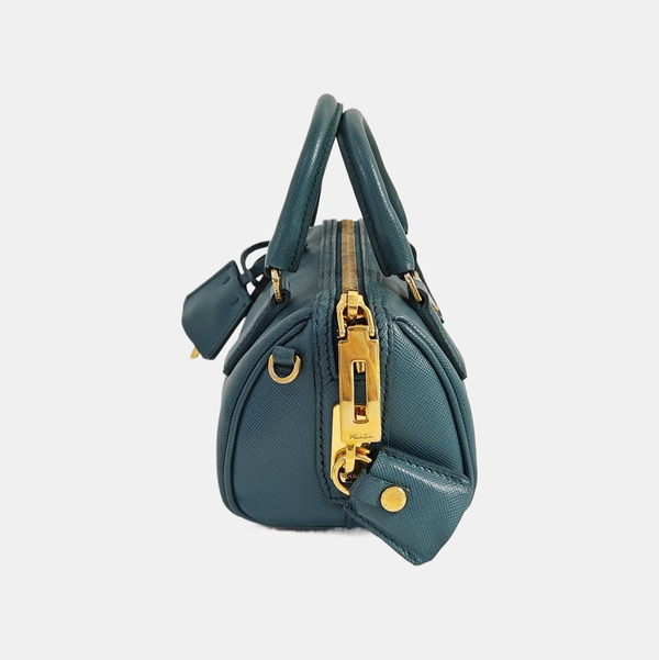 Saffiano Calfskin Shoulder Bag Green