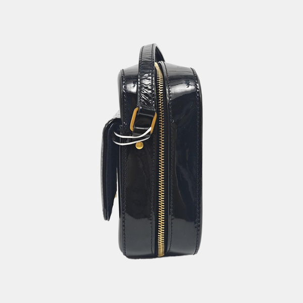 VICKY Quilted Patent Leather Black