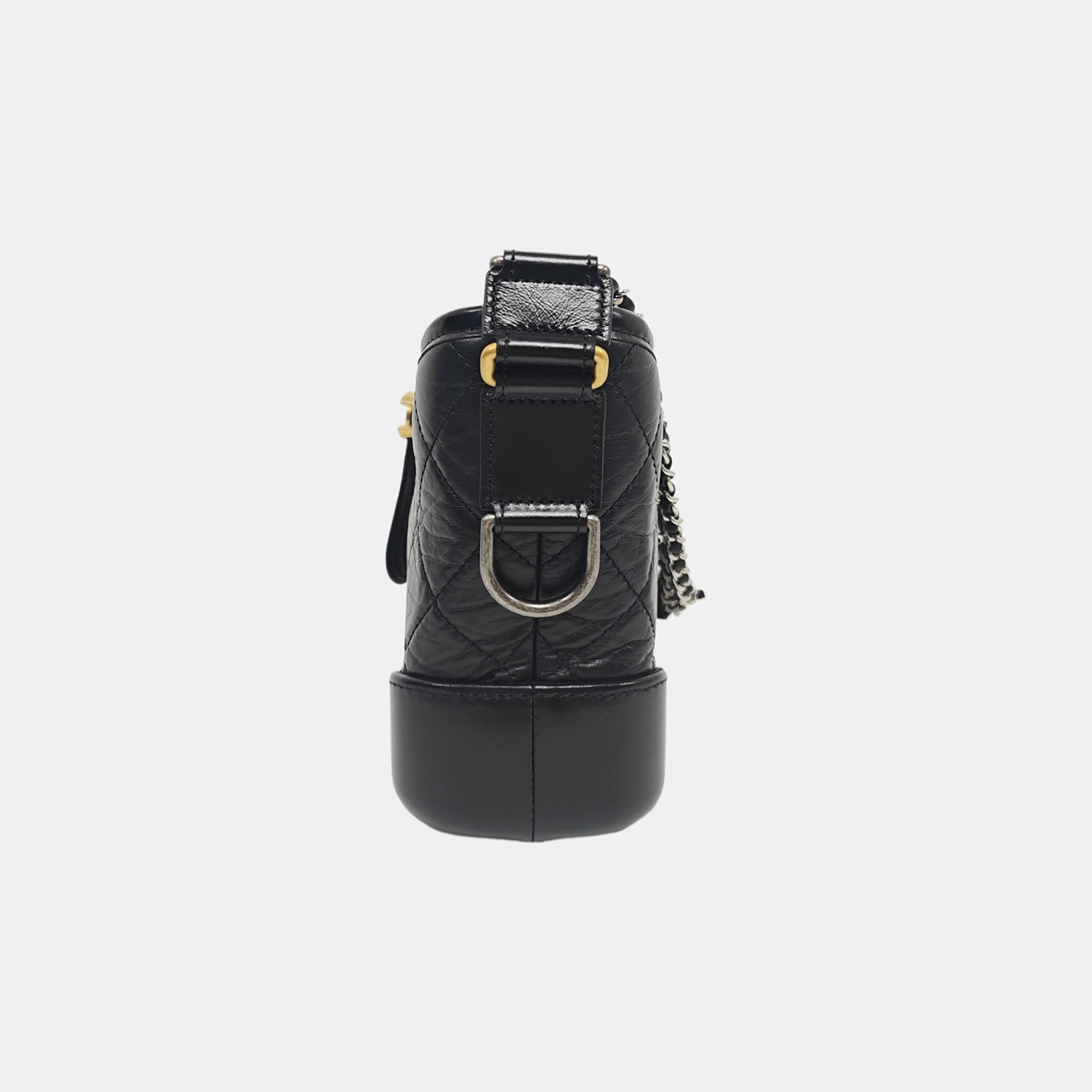 GABRIELLE Small Quilted Vintage Calf Black