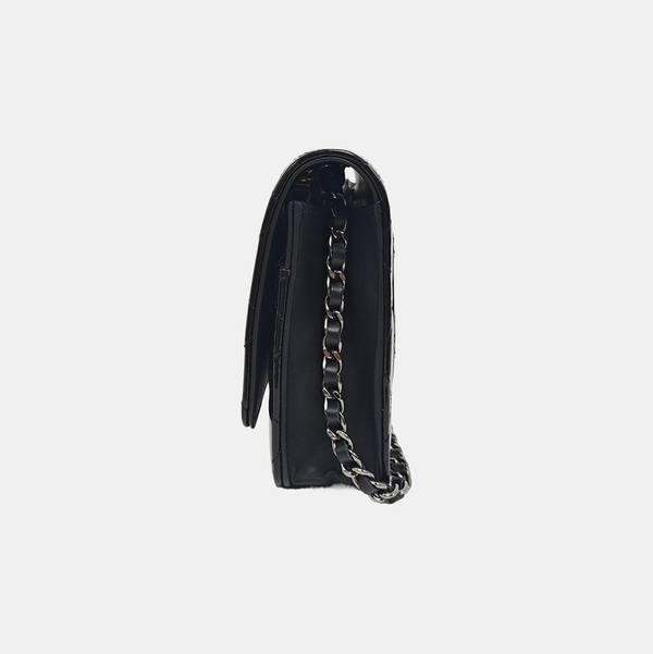 WOC Quilted Patent Leather Black