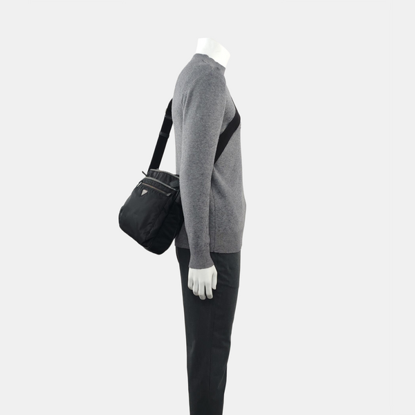 Nylon Shoulder Bag Black