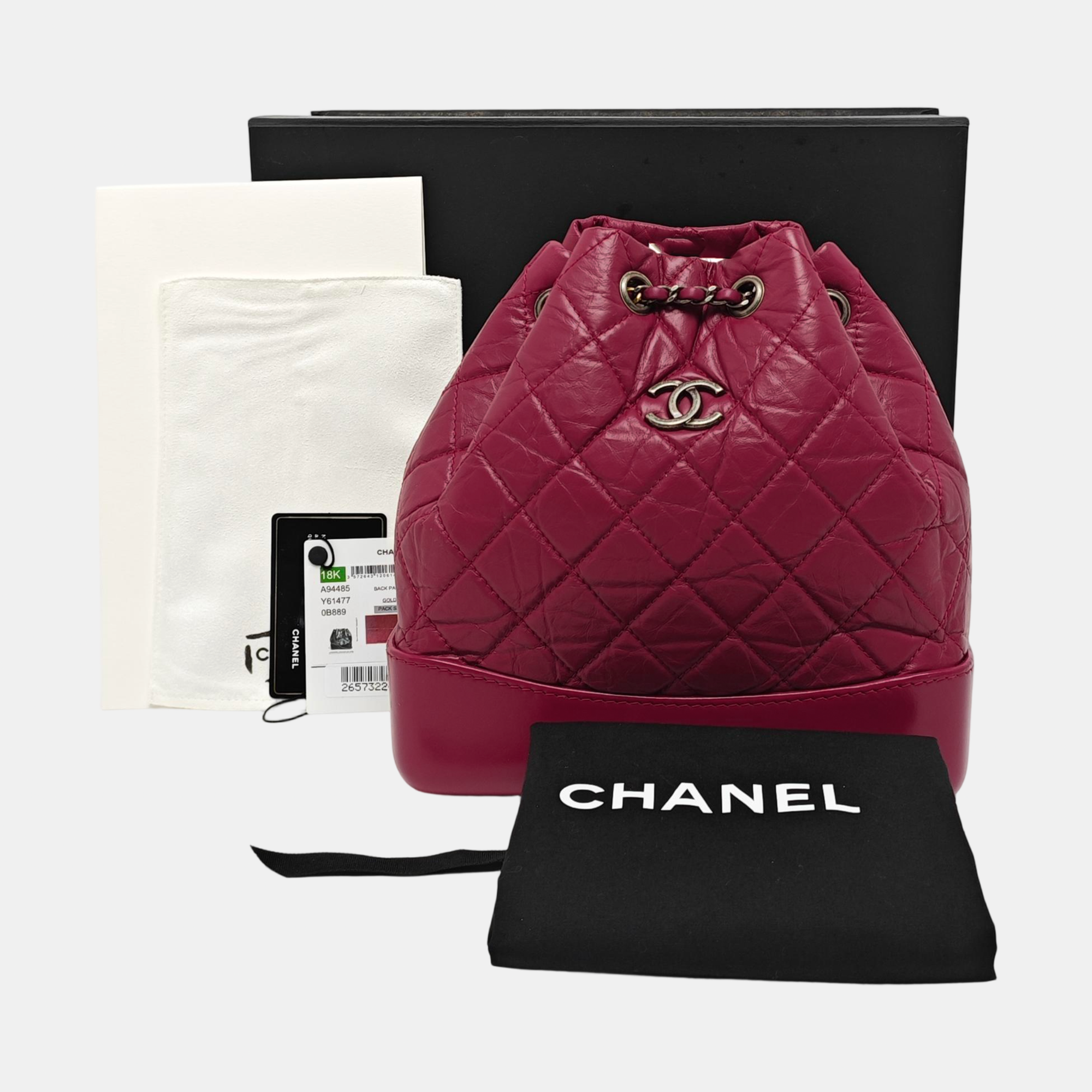 GABRIELLE Small Quilted Calfskin Red