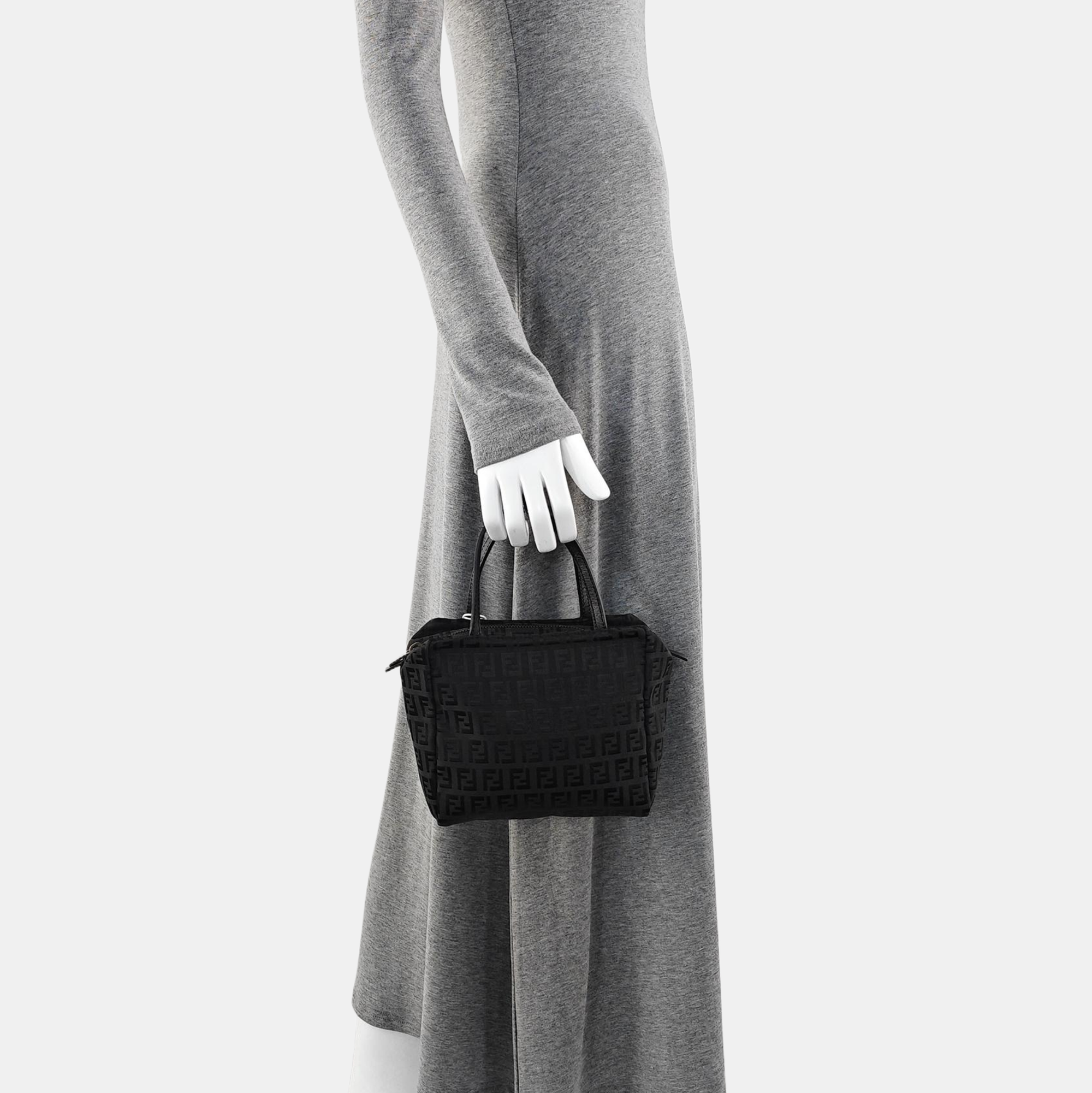 Canvas Top Handle Bag Black