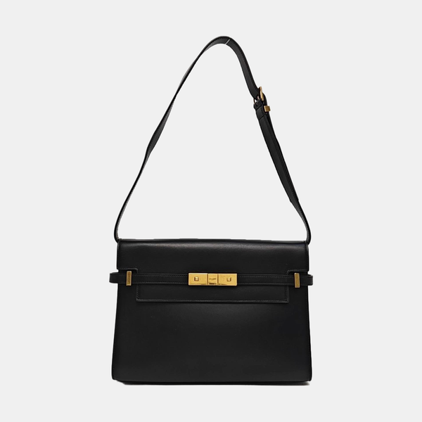 MANHATTAN Medium Calfskin Black