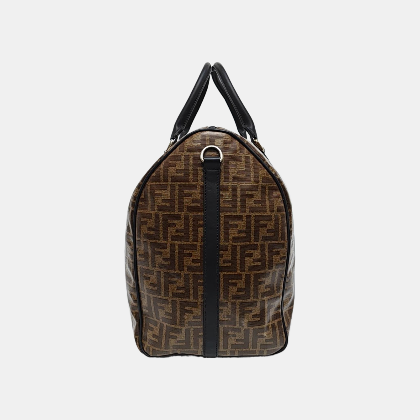 Coated Canvas Shoulder Bag Brown