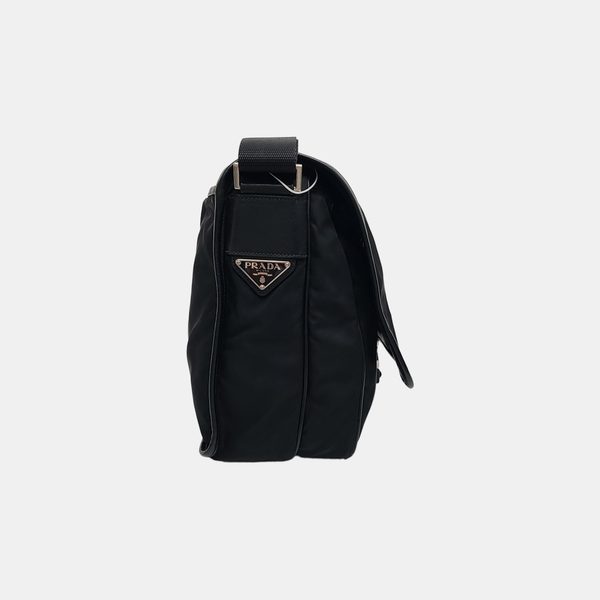 Nylon Shoulder Bag Black