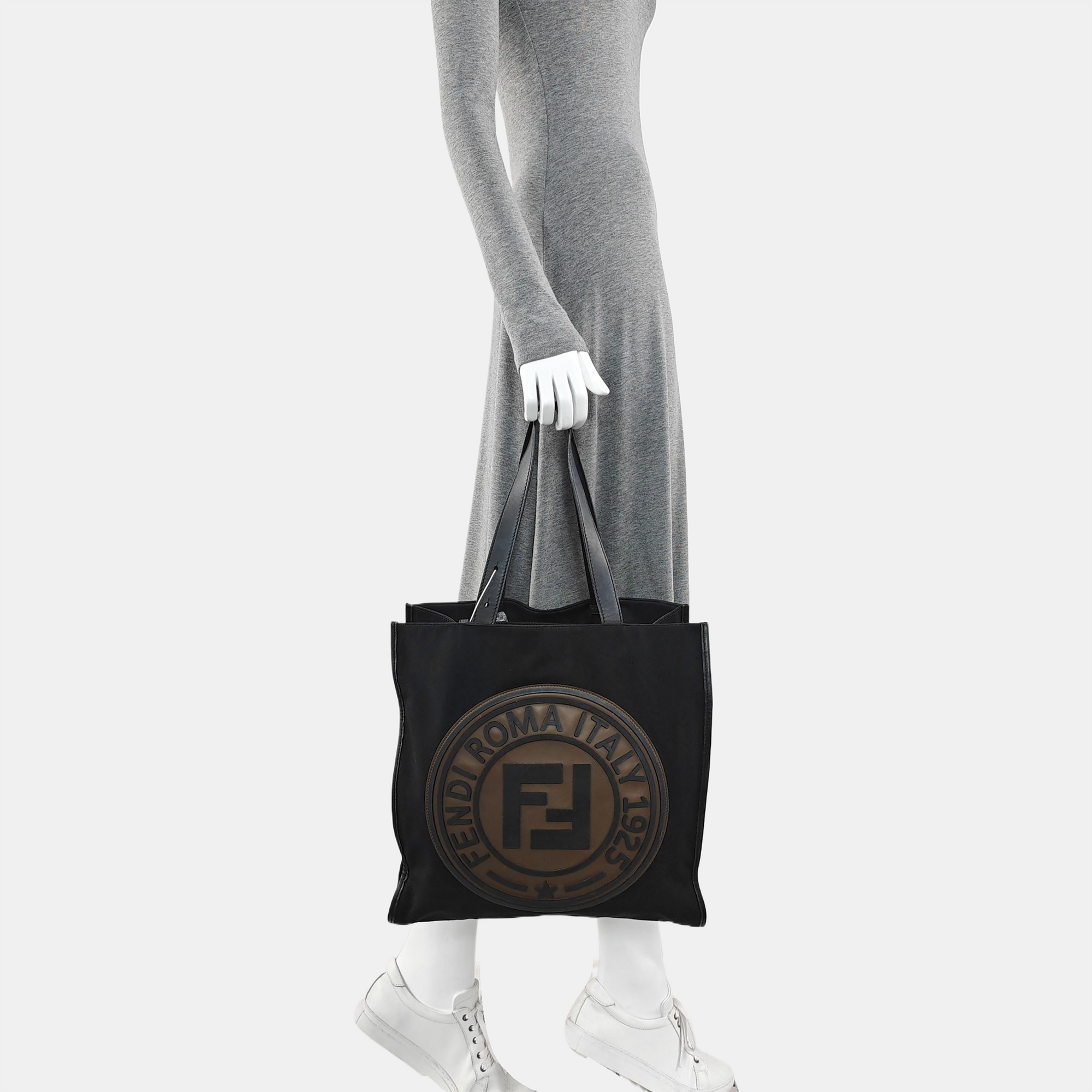 Canvas Top Handle Bag Black