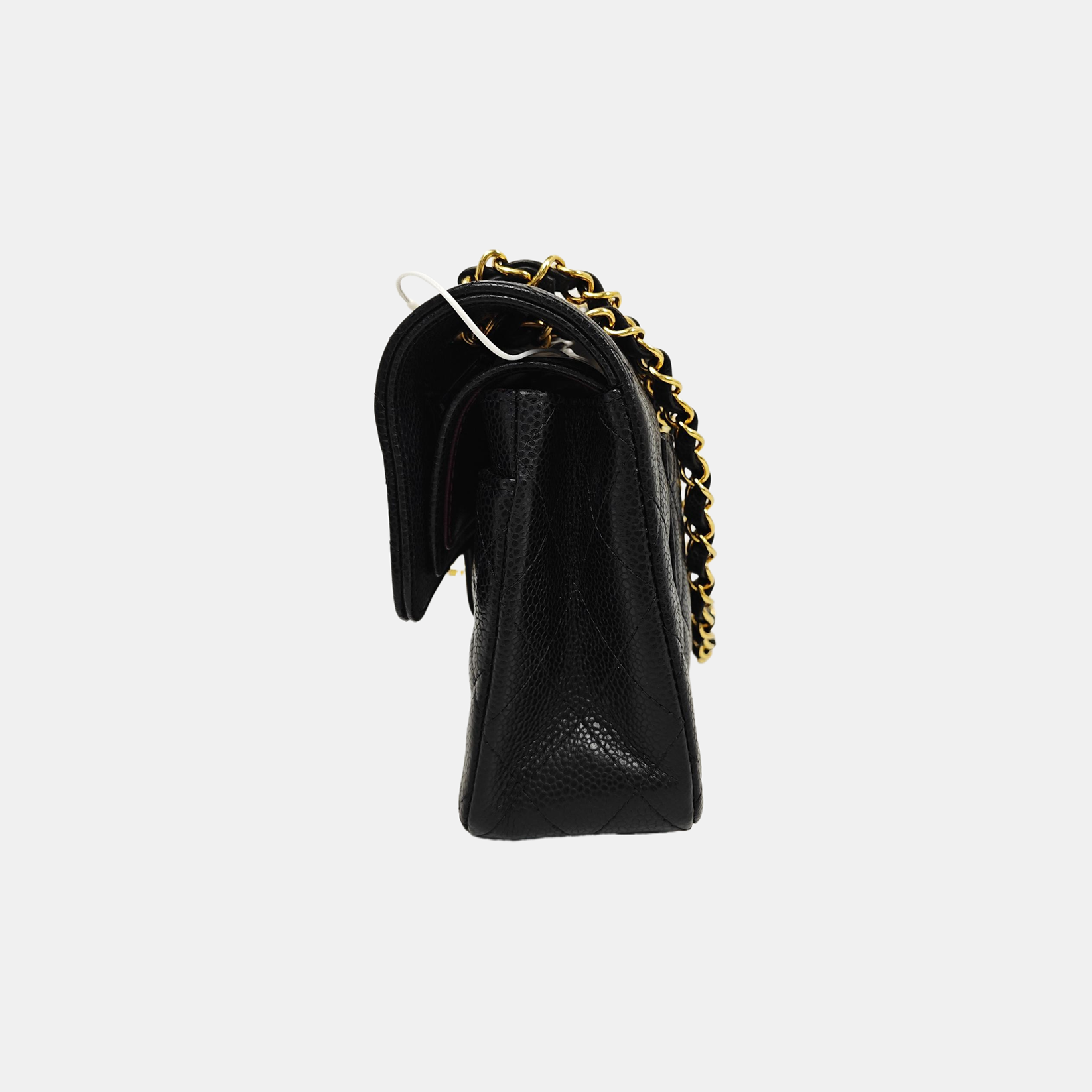CLASSIC FLAP Small Quilted Grained Calfskin Black