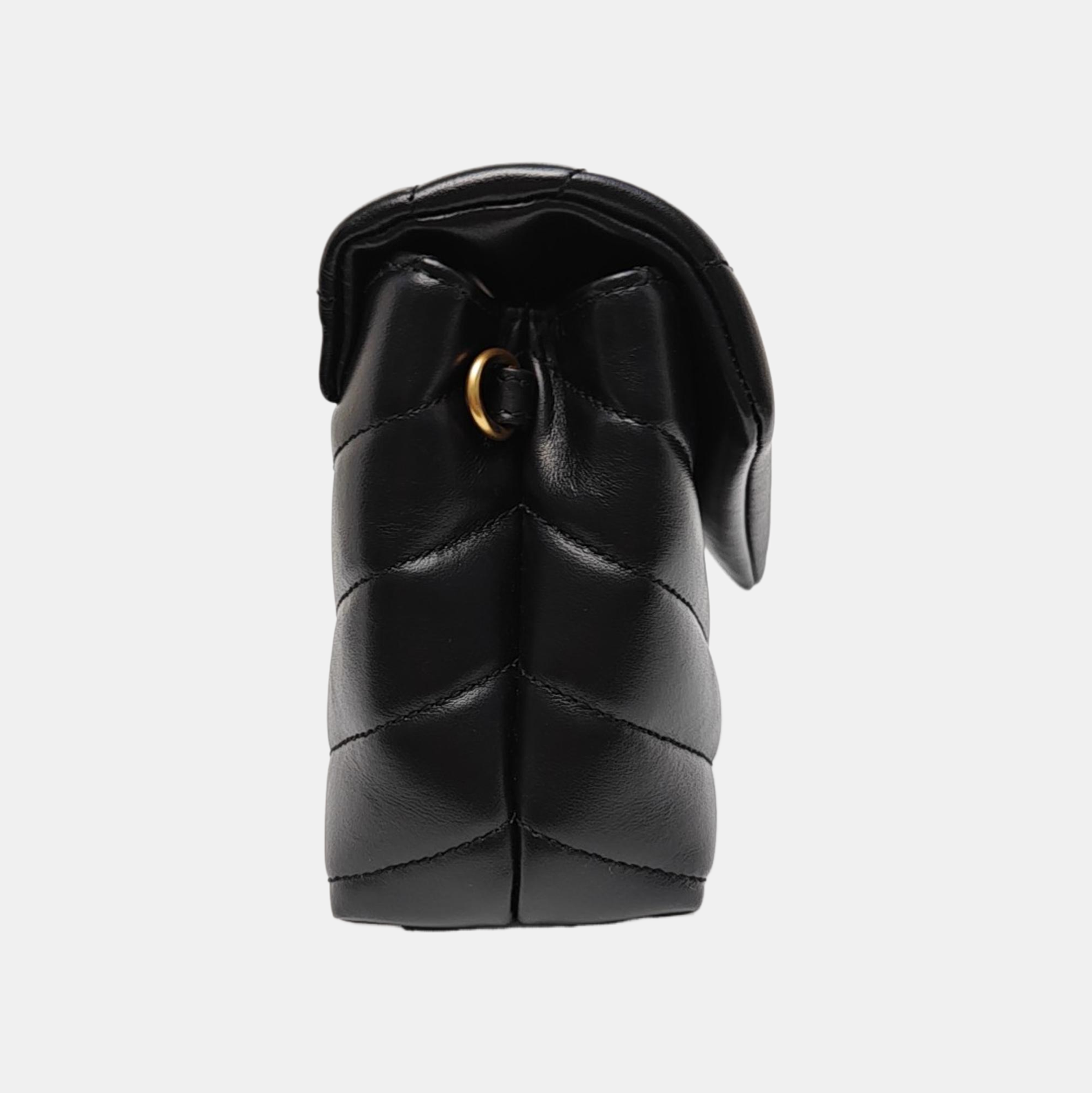 LOULOU Extra Small Chevron Calfskin Black